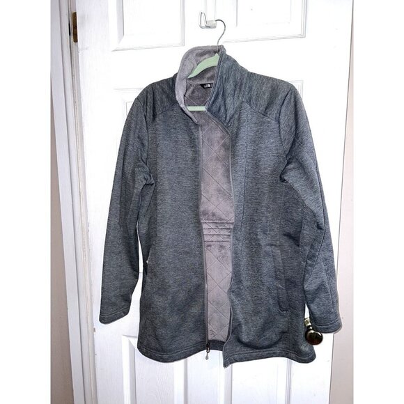 THE NORTH FACE Silken Fleece Lined Jacket Full Zipper Size XL Women's Gray - Picture 12 of 16